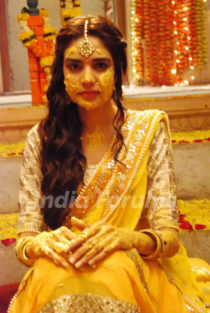Anjum Fakih on the Sets of Tere Sheher Mein