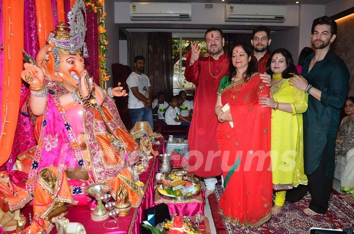 Neil Nitin Mukesh abd Family Celebrates Ganesh Chaturthi