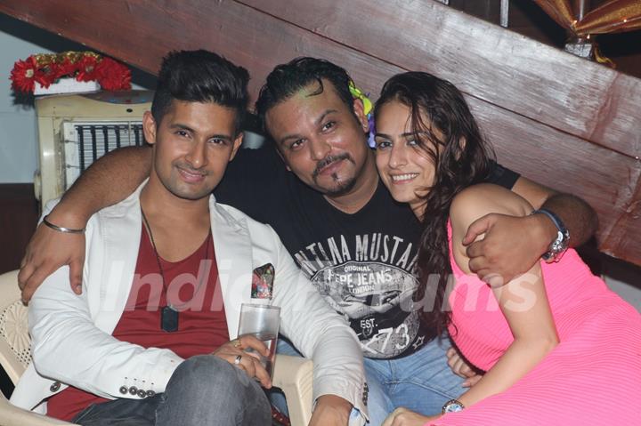 Ravi Dubey, Rahul Tewary and Karishma Irani at Siddharth Kumar Tewary's Birthday Bash