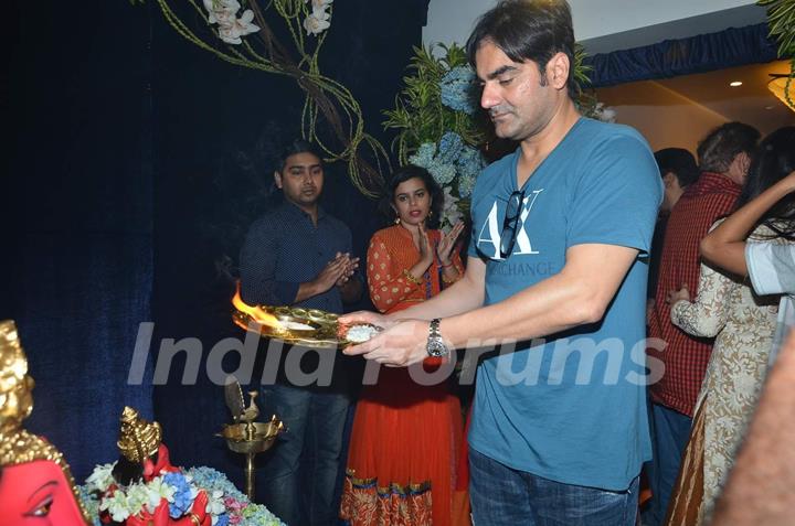 Arbaaz Khan Does Ganpati Pooja at Salman's Residence