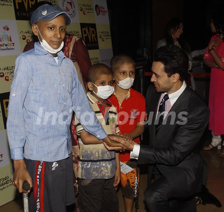 Imran Khan was snapped interacting with Kids at the Special Screening of Katti Batti