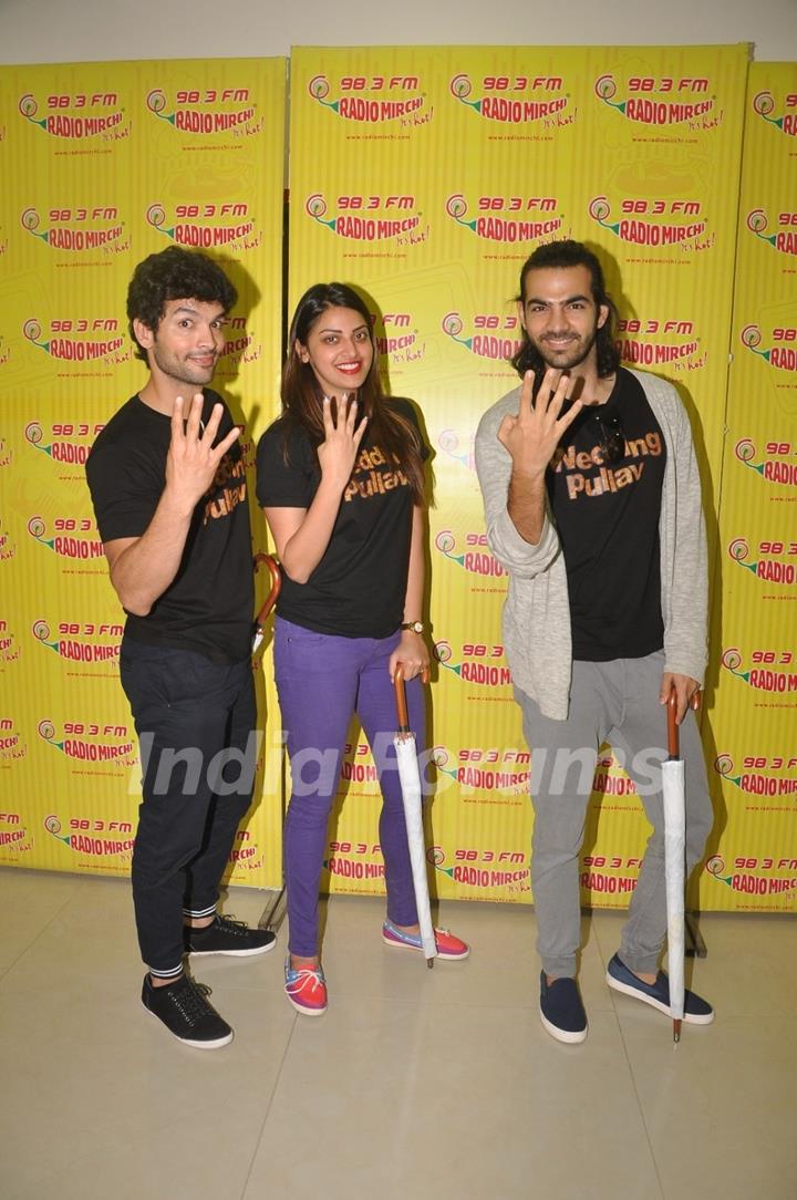 Karan V Grover, Anushka Ranjan and Diganth Manchale for Promotions of Wedding Pullav at Radio Mirchi