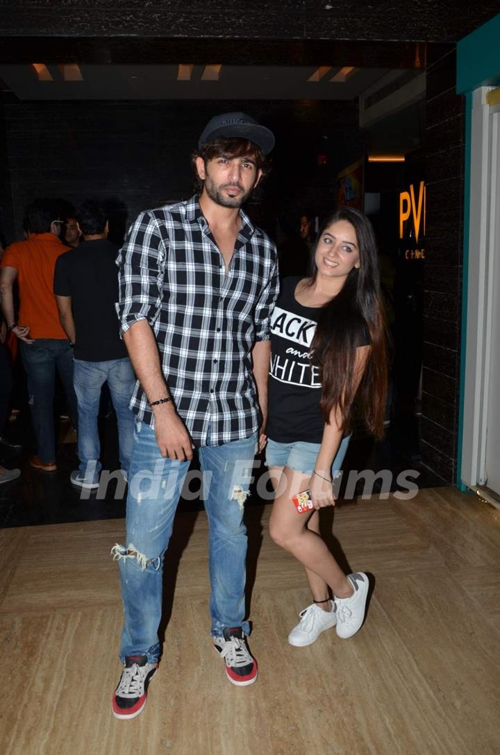 Jay Bhanushali and Mahhi Vij at Screening of Kis Kisko Pyaar Karoon