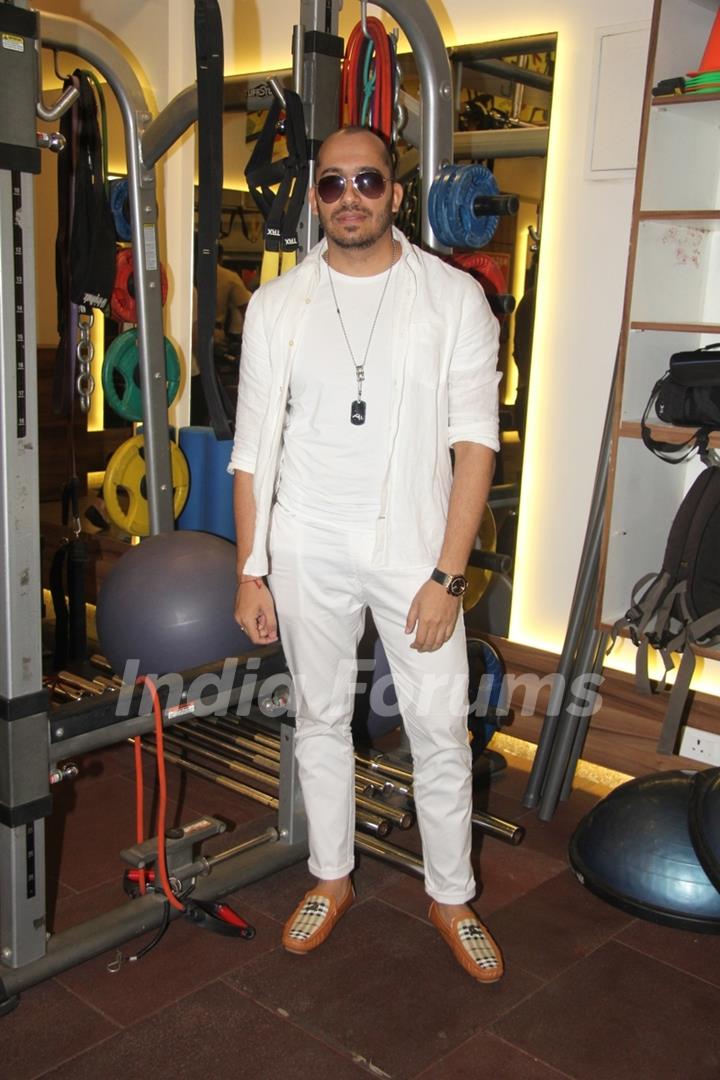 Ali Quli Mirza poses for the media at the Launch of Muscle Talk Gymnasium