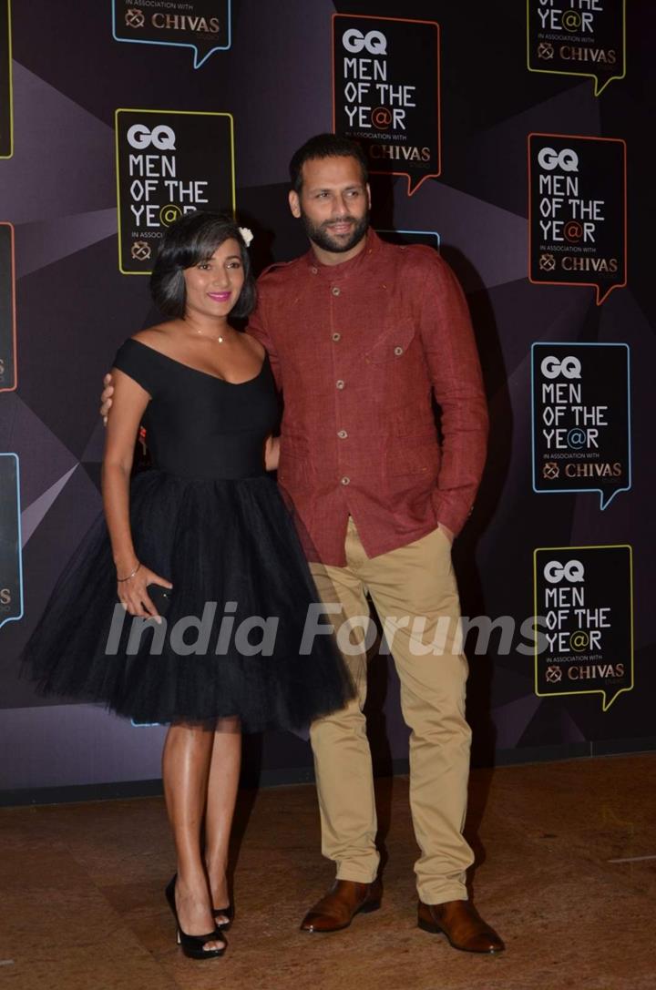 Bikram Saluja with his wife at the GQ India Men of the Year Awards 2015