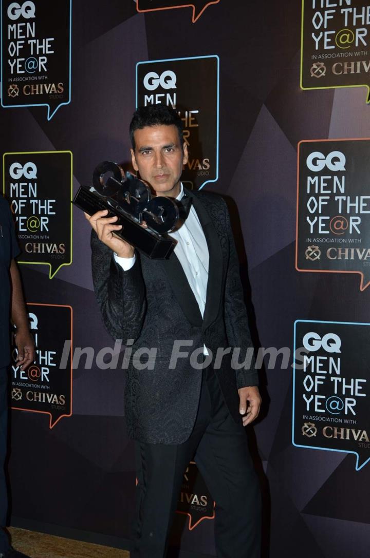 Akshay Kumar poses for the media at GQ India Men of the Year Awards 2015