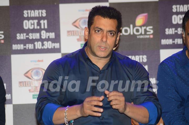 Salman Khan addresses the media at the Launch at Bigg Boss Nau