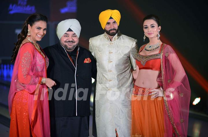 The Singh Is Bling cast at the Bling Fashion Show with J.J. Valliya
