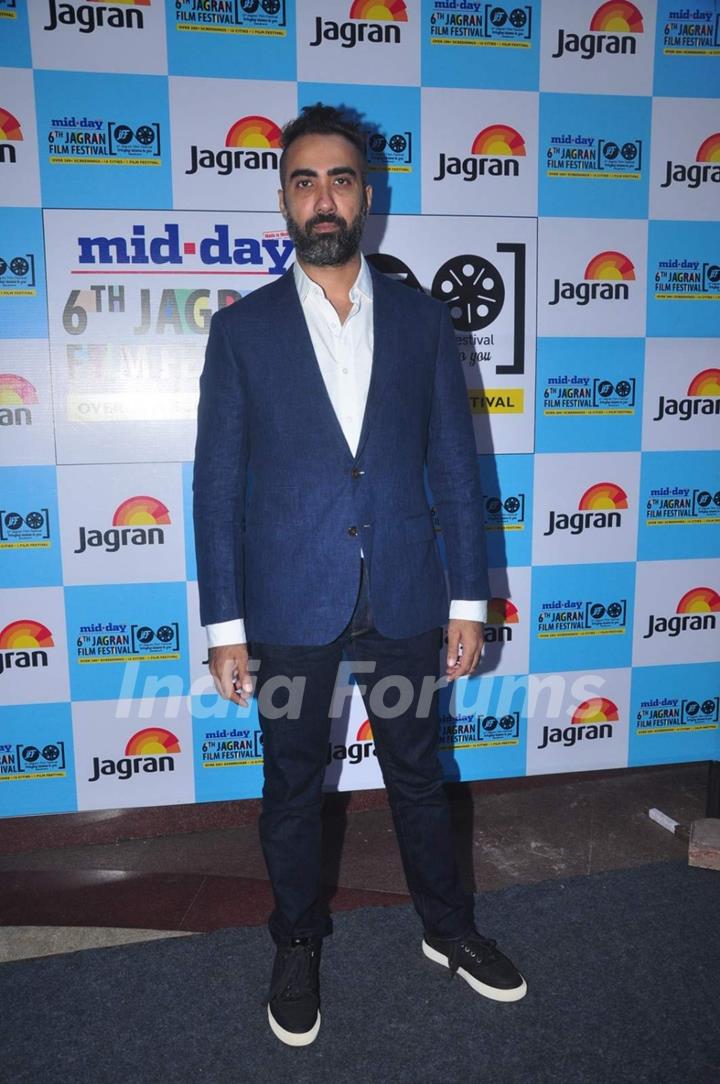 Ranvir Shorey poses for the media at the Opening of the 6th Jagran Film Festival
