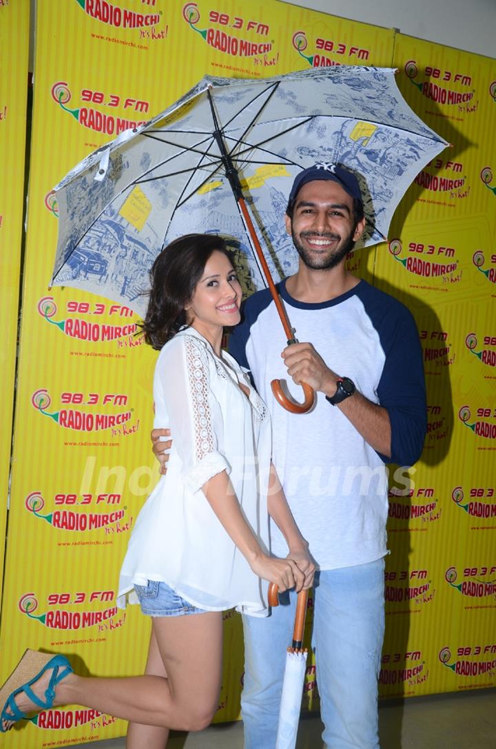 Nushrat Bharucha and Kartik Aaryan at the Promotions of Pyaar Ka Punchnama 2 at Radio Mirchi