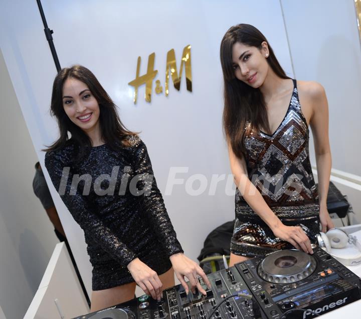 Mallika and Nina of Electrovertz at the Launch of H & M's First India Store
