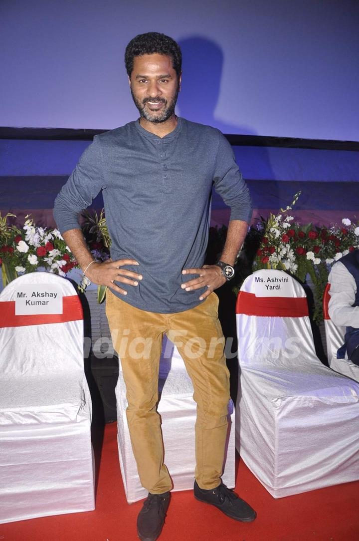 Prabhu Dheva poses for the media at the Special Screening of Singh is Bling