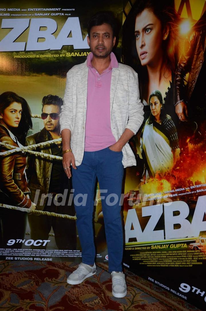 Irrfan Khan at Press Meet of Jazbaaa