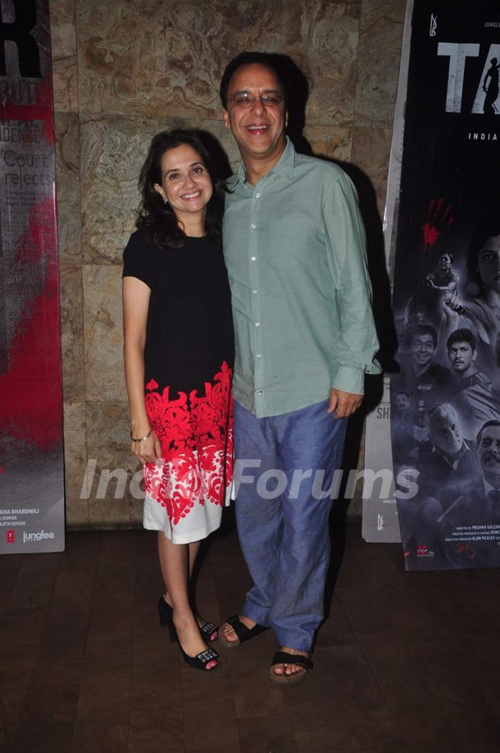 Vidhu Vinod Chopra and Anupama Chopra at Screening of Talvar