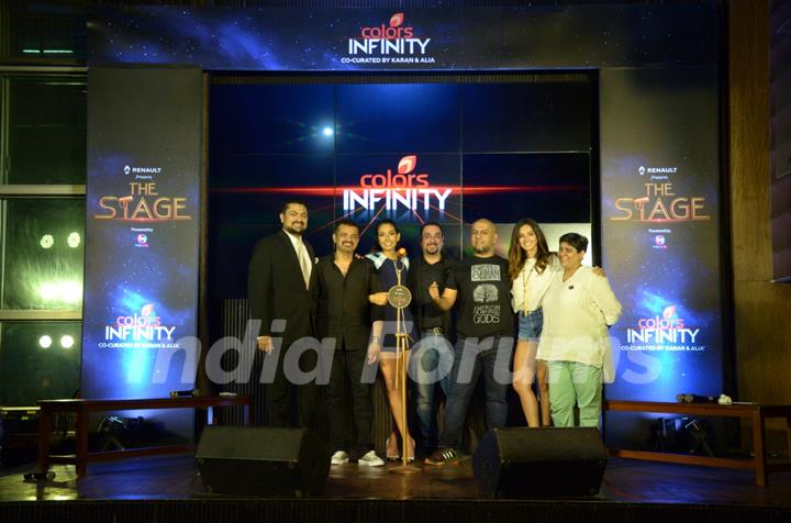 Ehsaan Noorani, Vishal D, Shibani Dandekar & Monica Dogra at Launch of Colors Infinity's 'The Stage'