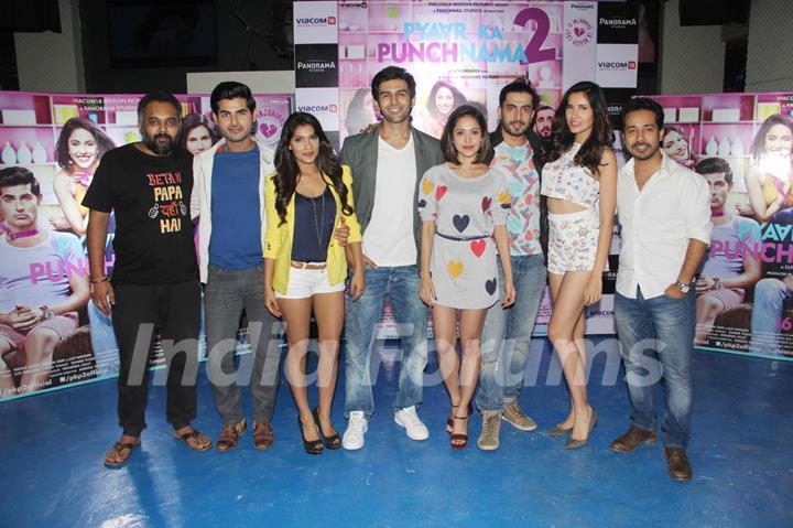 Cast of Pyaar Ka Punchnama 2 at Promotions of Film