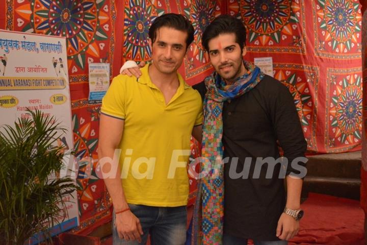 Kinshuk Mahajan and Rafi Malik on the Sets of Tere Sheher Mein