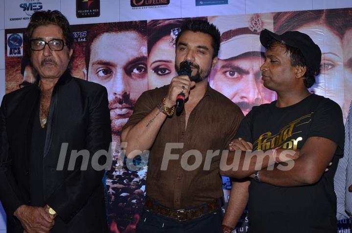 Ajaz Khan interacts with the audience at the Launch of 'Jaatiwad' Film