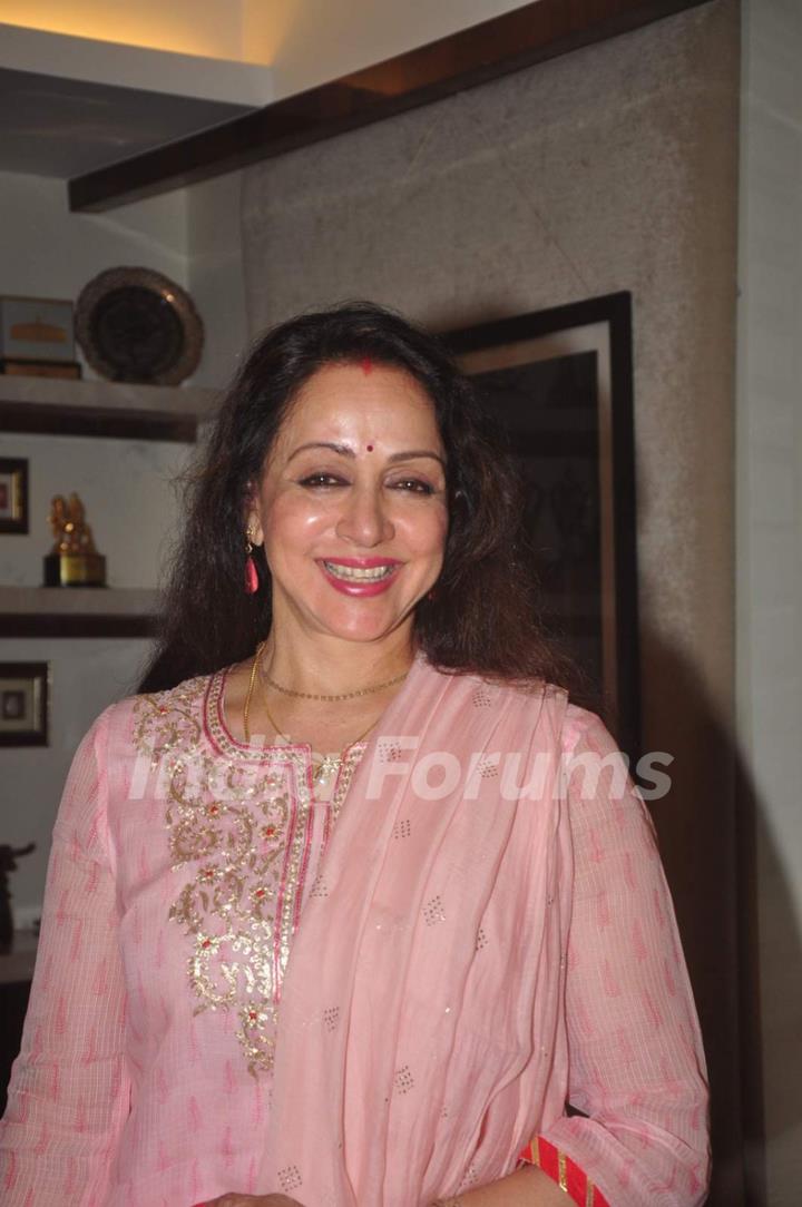 Hema Malini Celebrates Her Birthday with Media