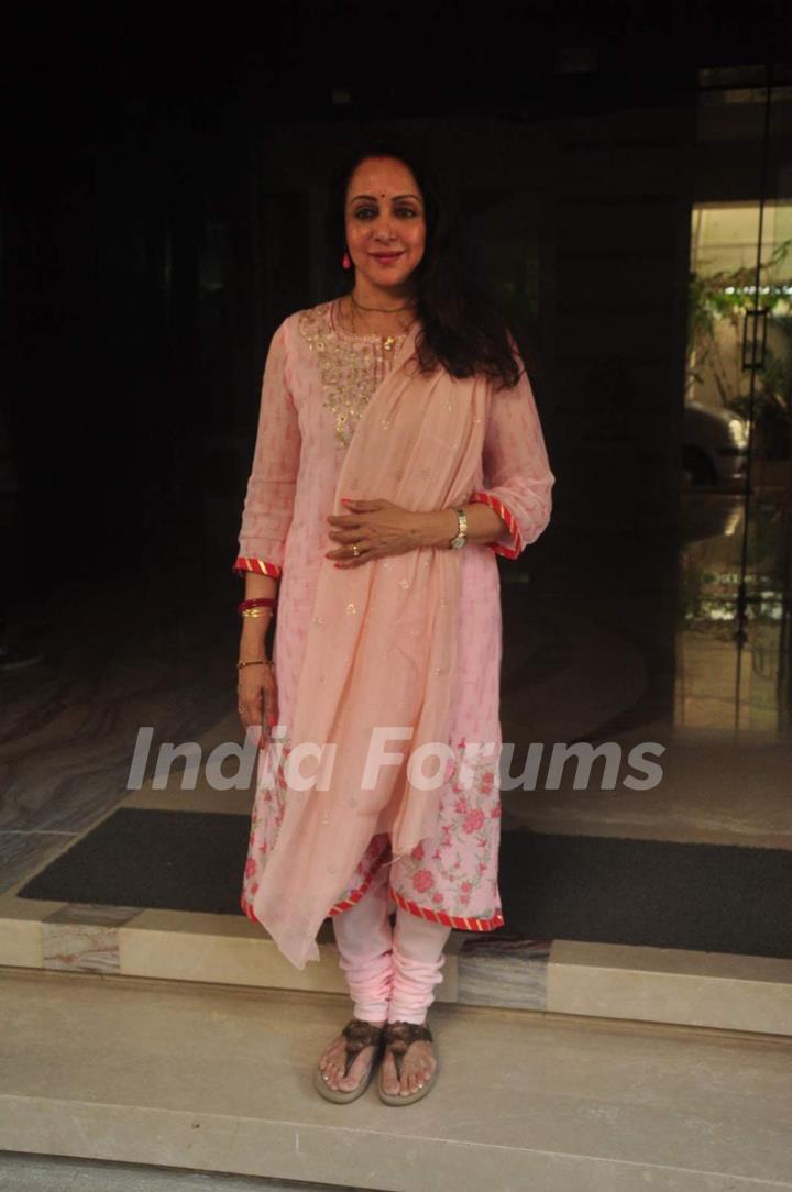 Hema Malini Celebrates Her Birthday with Media