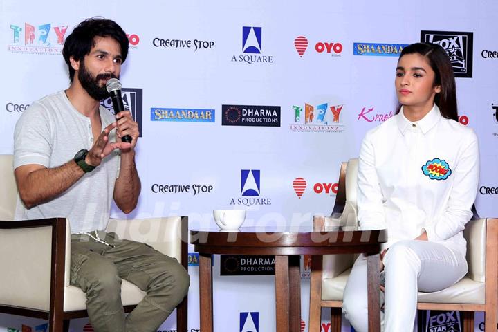 Shahid Kapoor and Alia Bhatt for Promotions of Shaandaar in Delhi