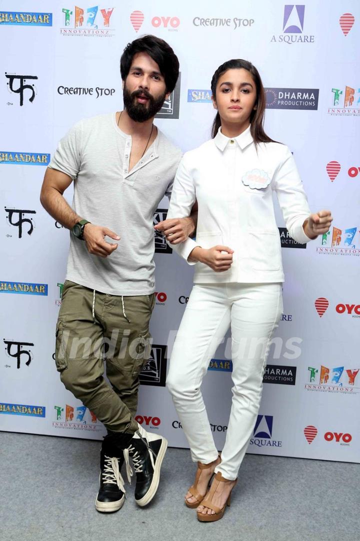 Alia Bhatt and Shahid Kapoor for Promotions of Shaandaar in Delhi