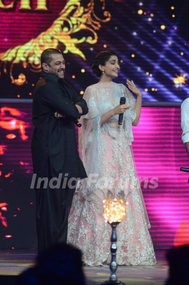 Salman Khan and Sonam Kapoor at Life OK's Special Shoot - Prem Ki Diwali