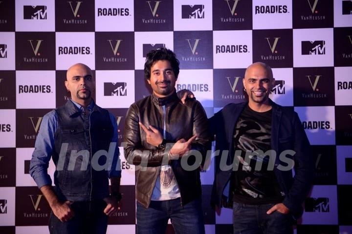 Raghu Ram and Rajiv Ram With Rannvijay Singh at Launch of Roadies Inspired Fashion Collection