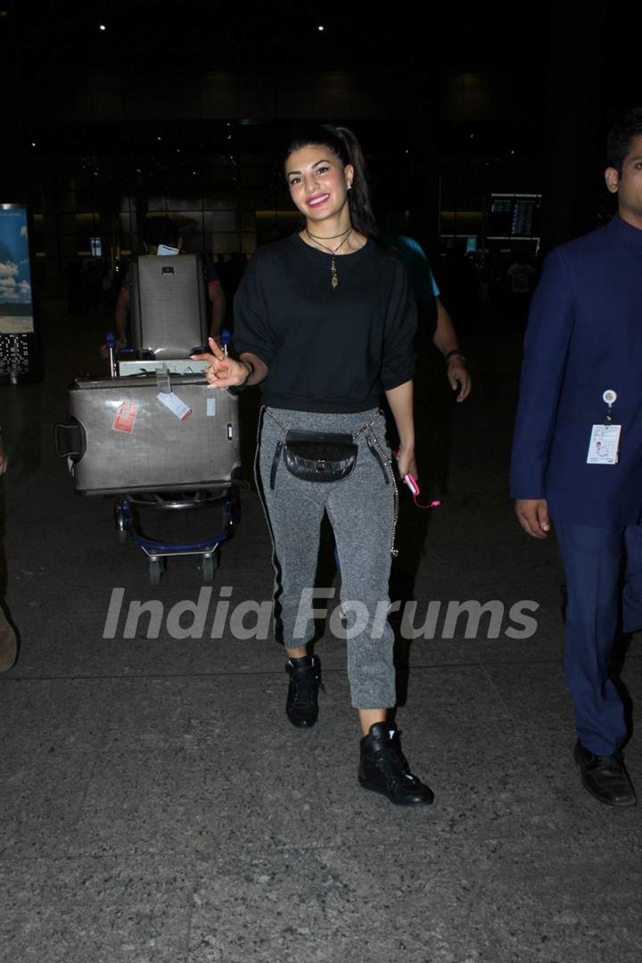 Jacqueline Fernandes Snapped at Airport