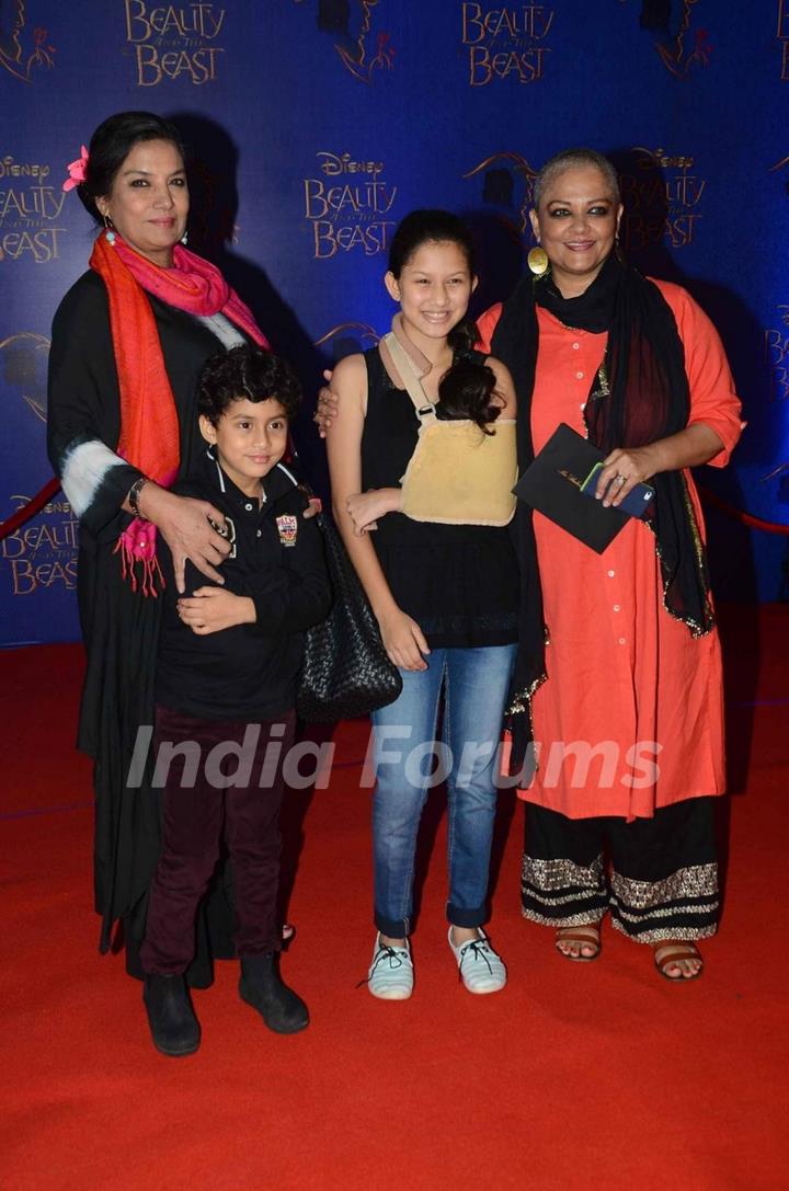 Shabana Azmi and Tanvi Azmi at Screening of Beauty and The Beast