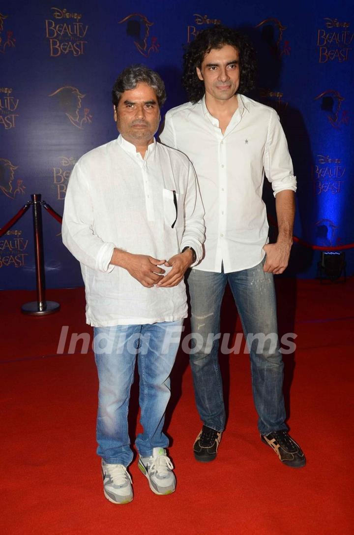 Vishal Bhardwaj and Imtiaz Ali at Screening of Beauty and The Beast