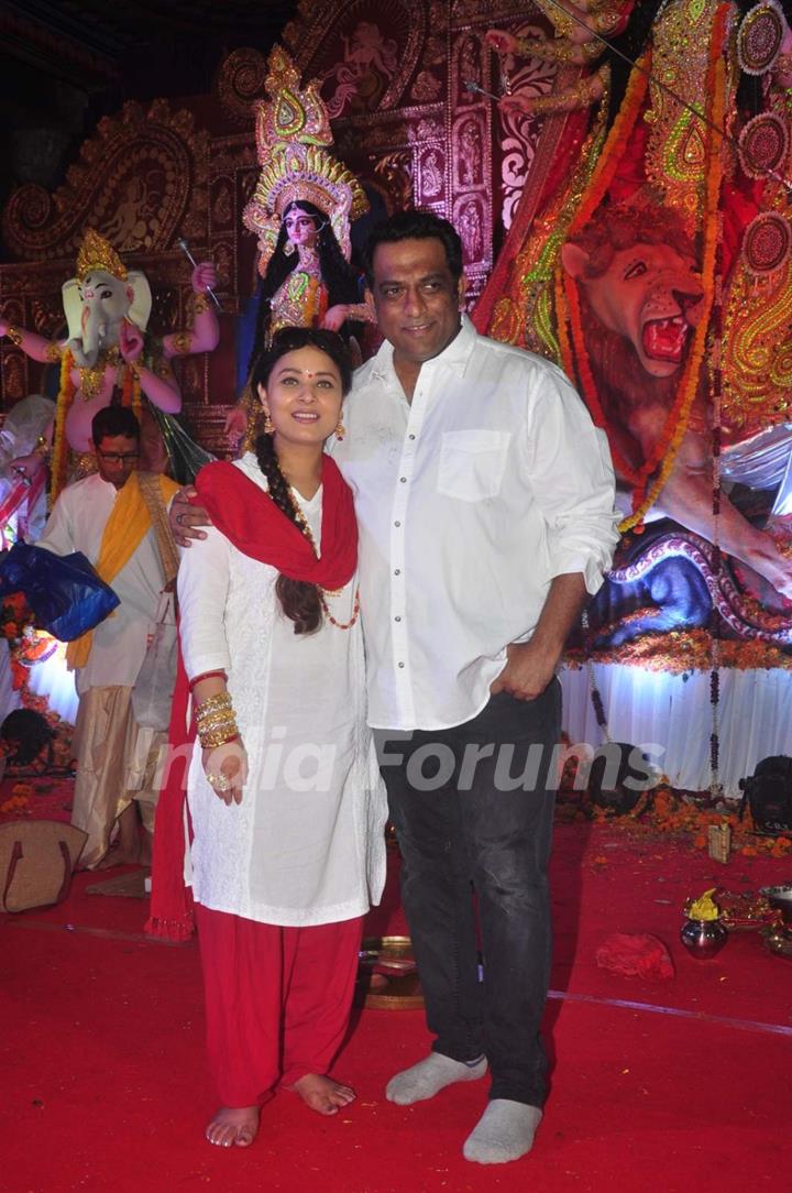 Sharbani Mukherjee and Anurag Basu at North Bombay Sarbojanin Durga Puja