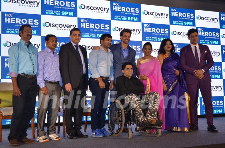 Hrithik Roshan at Launch of Discovery's New Show 'HRX Heroes'