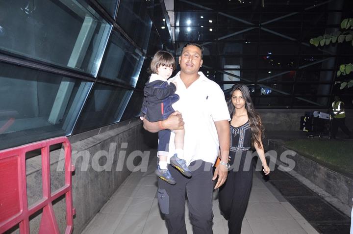 Suhana Khan and AbRam Khan Snapped at Airport
