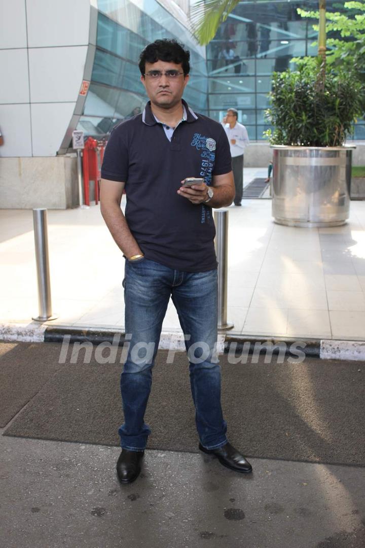 Sourav Ganguly Snapped at Airport