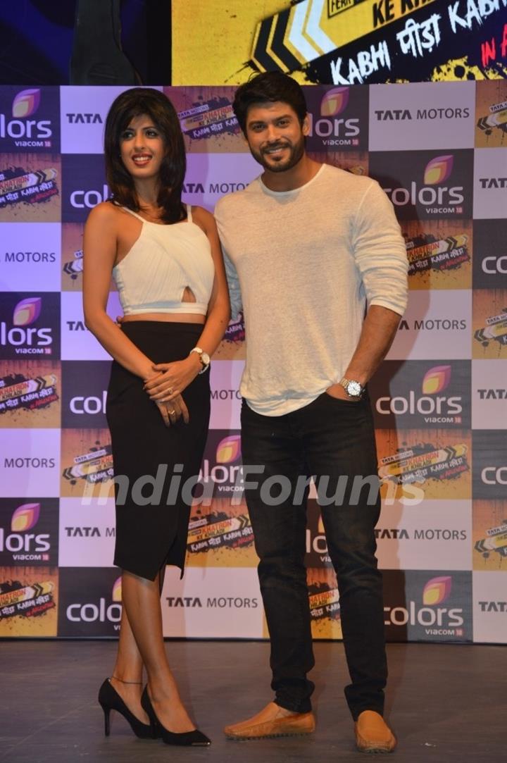 Aishwarya Sakhuja and Siddharth Shukla at the Launch of Khatron Ke Khiladi 7