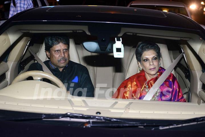 Kapil Dev and Romi Dev at Harbhajan Singh - Geeta Basra Wedding Reception