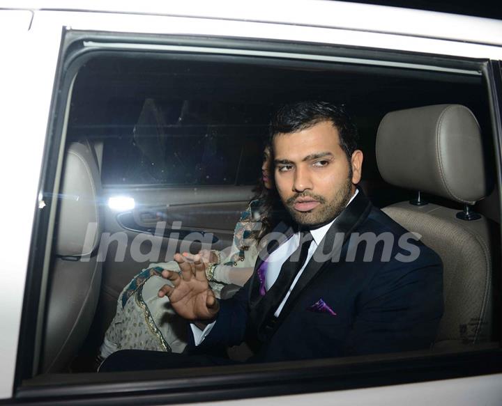 Rohit Sharma at Harbhajan Singh - Geeta Basra Wedding Reception