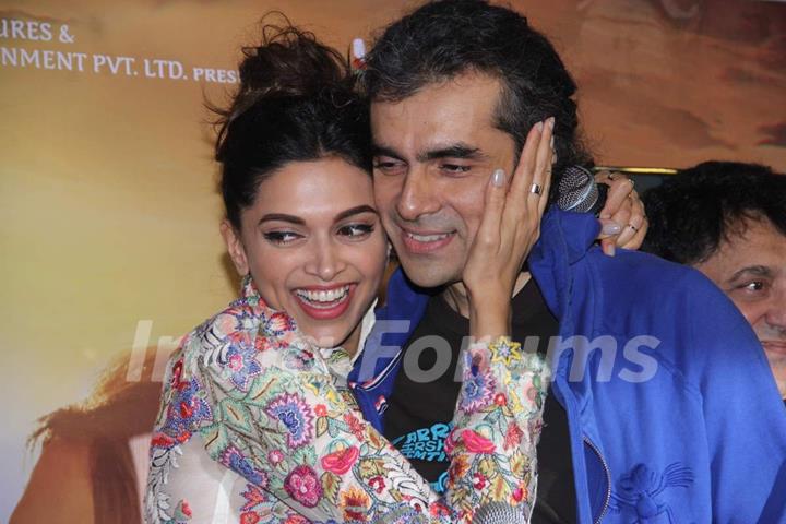 Deepika Padukone and Imtiaz Ali at Music Launch of Tamasha