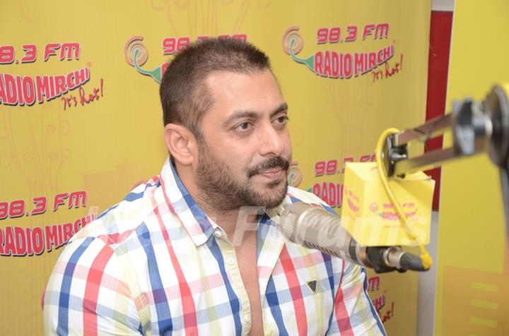 Salman Khan for Promotions of Prem Ratan Dhan Payo at Radio Mirchi