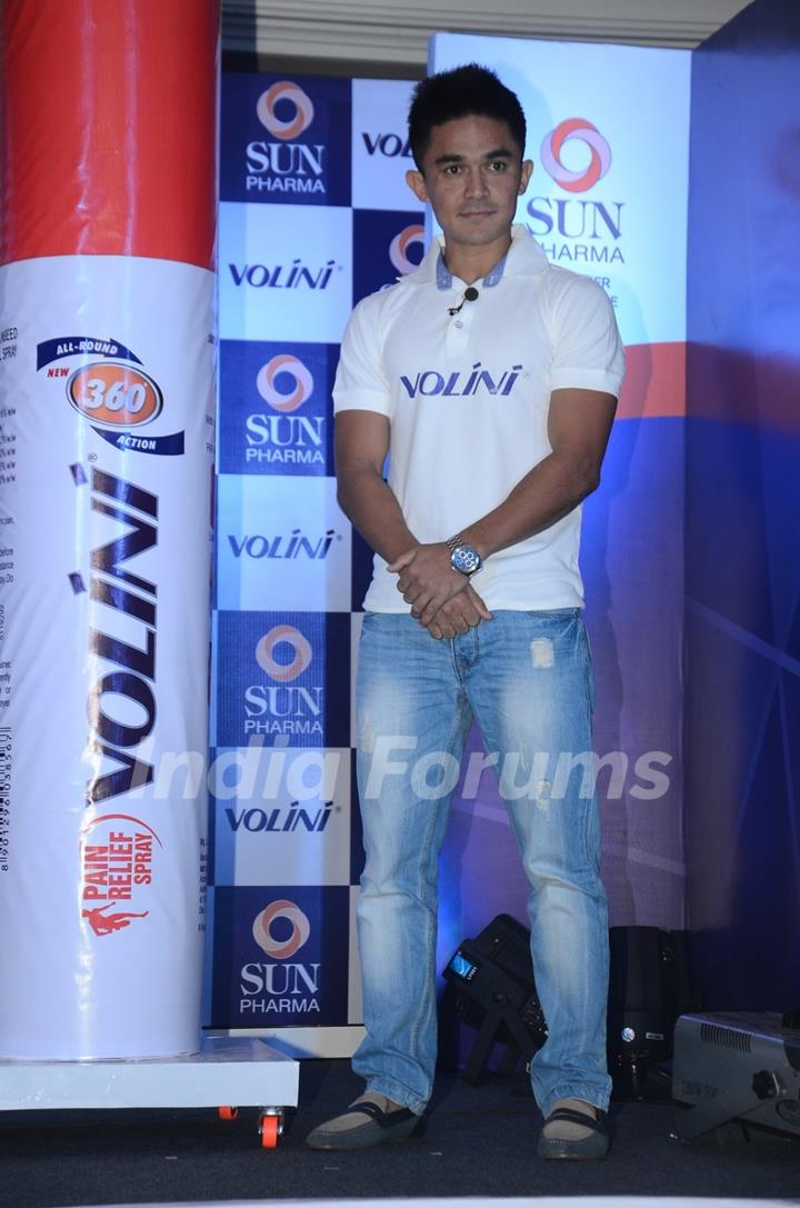 Sunil Chhetri at Volini Press Meet