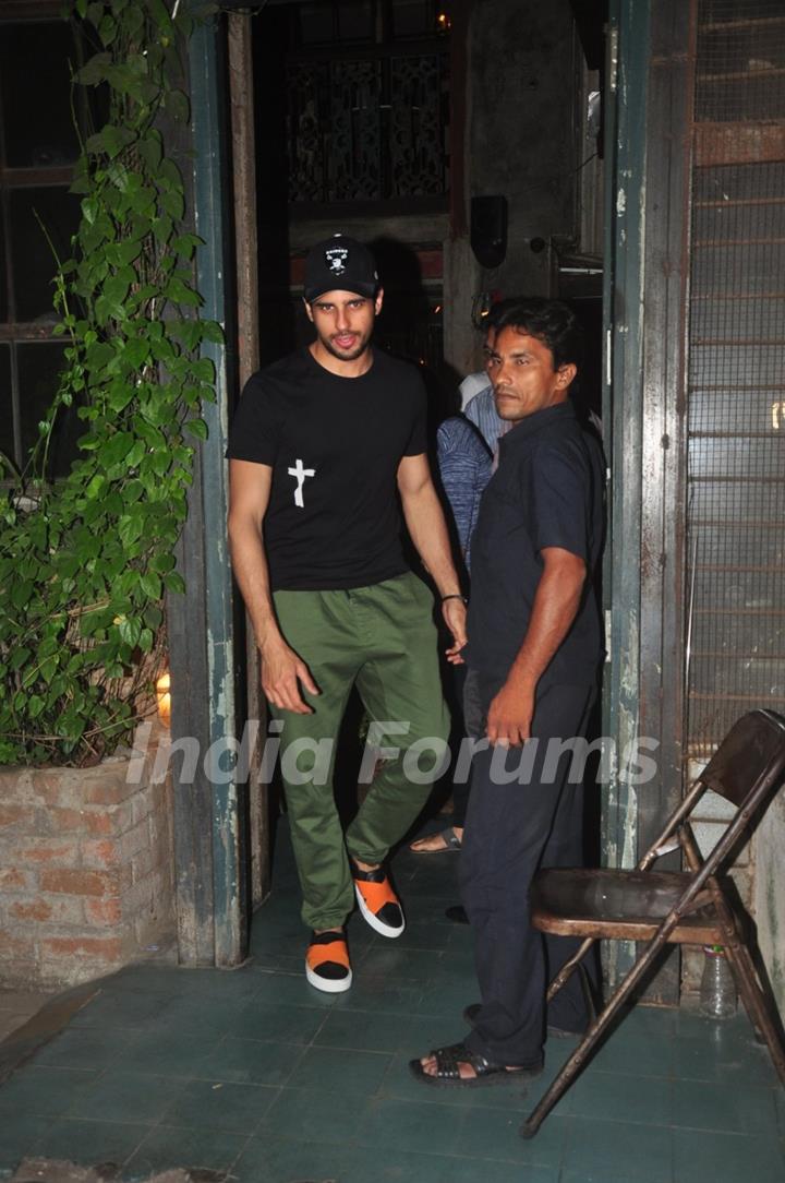 Sidharth Malhotra was spotted at a suburban restaurant with his brother Harshad.