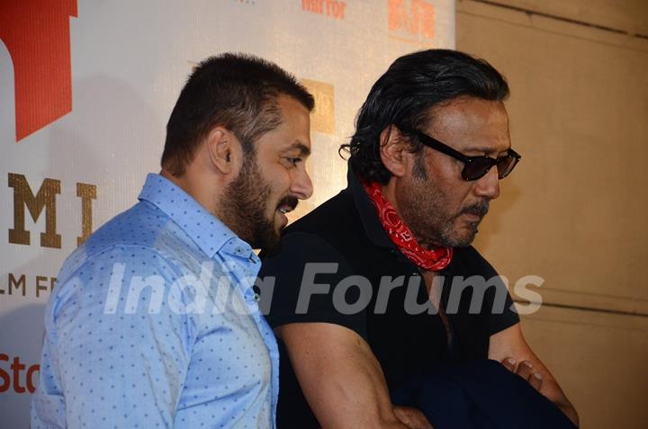 Salman Khan and Jackie Shroff at Closing Ceremony of MAMI