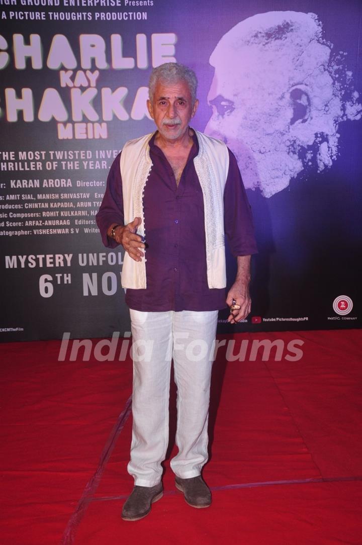 Naseeruddin Shah at Press Meet of  Charlie Ke Chakkar Mein