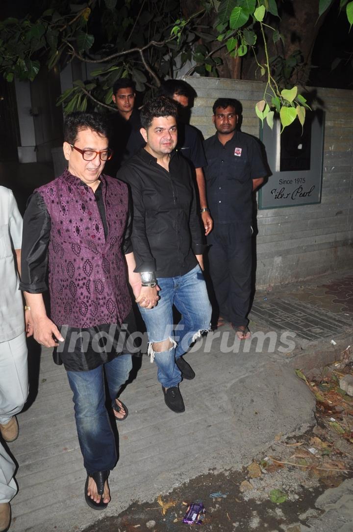 Sajid Nadiadwala and Dabboo Ratnani at Exceed Entertainment's Diwali Bash