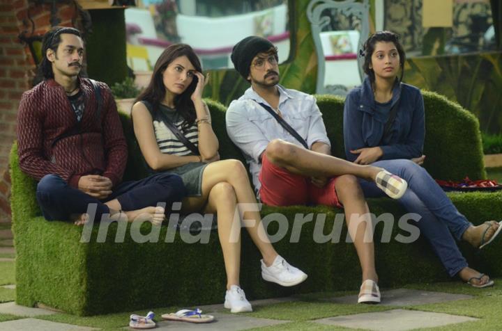 Bigg Boss 9 Nau: Day 29 - Rishab Sinha, Mandana Karimi, Suyyash Rai and Digangna Suryavanshi