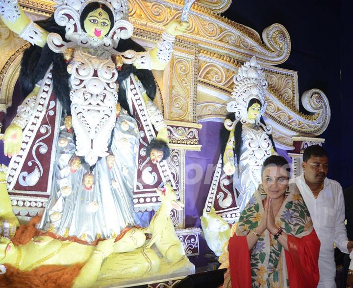 Preity Zinta at 'Kali' Puja in Kolkata