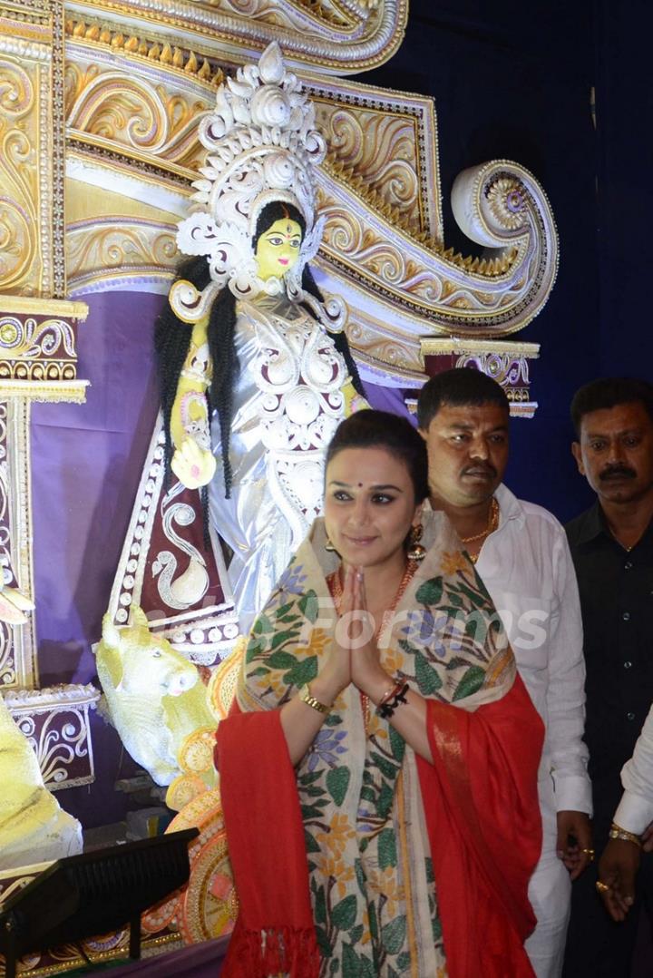 Preity Zinta at 'Kali' Puja in Kolkata