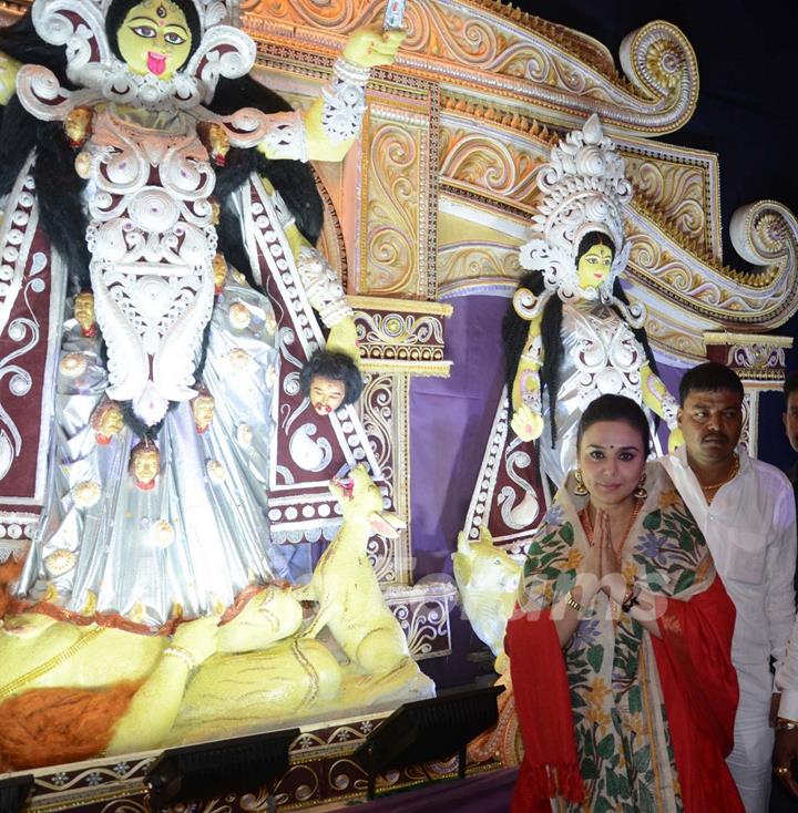 Preity Zinta at 'Kali' Puja in Kolkata