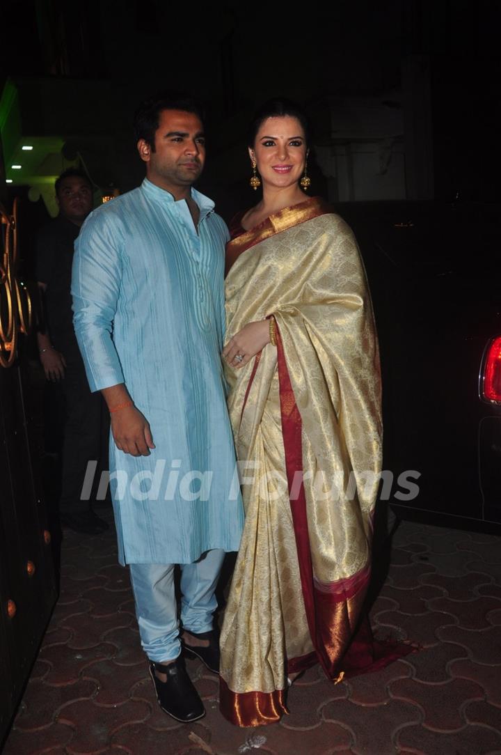 Sachin Joshi and Urvashi Sharma at Shilpa Shetty's Diwali Bash